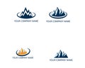 Mountain logo hill peak logo template Mountain peak Logo Landscape mountain range