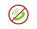 No Phone icon in trendy flat style isolated -No Calling sign No ringing symbol No dialing call incoming call icon