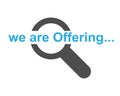 We are offering Text and Magnifying Glass - Hiring Company Concep