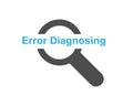 Error Diagnosing Text and Magnifying Glass