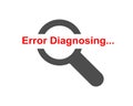 Error Diagnosing Text and Magnifying Glass