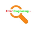 Error Diagnosing Text and Magnifying Glass