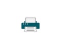 Vector Office Printer - Printing Machine Logo Icon - Organization Office work Printer icon