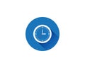 Vector Time Blue Clock - Watching Time Device -Alarm Clock