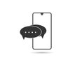 Text message icon with Huawei Nova 3 and Huawei Y Max Android Mobile Phone Touch Screen Devices Realistic Mock-up