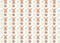 Easter spring fastive seamless patterns with rabbit and flower