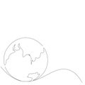 Orld map globe drawing vector illustration Royalty Free Stock Photo