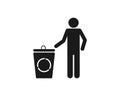 Creative vector dustbin icon recycle bin symbol trash sign Royalty Free Stock Photo