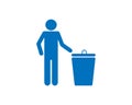 Creative vector dustbin icon recycle bin symbol trash sign Royalty Free Stock Photo