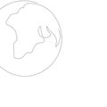World globe map drawing on white background vector illustration Royalty Free Stock Photo