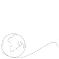 World globe map drawing on white background vector illustration Royalty Free Stock Photo