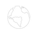 World globe on white background vector illustration Royalty Free Stock Photo