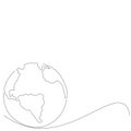World globe on white background vector illustration Royalty Free Stock Photo