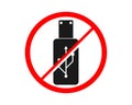 No Computer USB Prohibited Flash Drive Universal Serial Bus No Computer Memory device