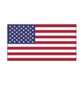 United States of America Flag Official size and colored, stars and stripes, old glory, and the star spangled banner. Royalty Free Stock Photo