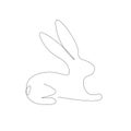 Happys easter card with bunny, vector Royalty Free Stock Photo