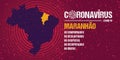 Covid-19 Coronavirus Pandemic Infographics in Brazil.