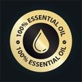 100% essential oil premium vector icon Royalty Free Stock Photo