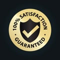 100% satisfaction guaranteed vector icon