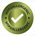 Hypoallergenic vector icon with tick mark