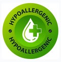 Hypoallergenic logo concept with drop