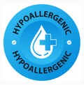 Hypoallergenic vector icon with drop