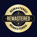 Digital remastering concept. REMASTERED ICON Royalty Free Stock Photo