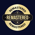 Digital remastering concept. REMASTERED ICON