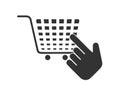 Vector Buy Shop Cart Purchase Checkout Icon - Trolly Sign For online purchases