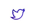 Twitter Social network company icon bird icon template sign design