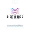 Abstract technology book icon logo design