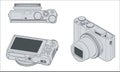 Multi-angle vector diagram of Panasonic LX10 compact digital camera