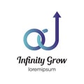 Infinity Grow logo, icon, or symbol template design