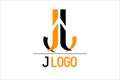 J latter logo design with modern style.