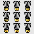 Set of shuttlecock icon with different expression Royalty Free Stock Photo