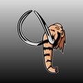 Mammoth mascot vector illustration