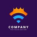 Wifi King Logo Royalty Free Stock Photo