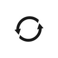 Cyclic rotation icon vector, recycling recurrence, renewal. Vector illustration isolated on a blank background that can be edited