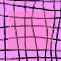 abstract simple vector background cells stripes with paint drops and rectangle frame in the center white, black, pink Royalty Free Stock Photo