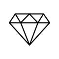 Icon Diamonds in a flat style. Linear outline sign..