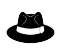 Men hat, vector icon illustration Royalty Free Stock Photo