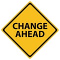 Change Ahead Yellow Road Sign Royalty Free Stock Photo