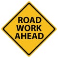 Road work ahead Sign Royalty Free Stock Photo