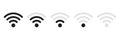 Wi-fi icon set. Wireless technology collection. Wifi pictogram group Royalty Free Stock Photo