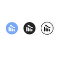 Bar chart, business graph, business growth, graph icon Royalty Free Stock Photo