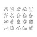 Overweight and obesity icon set, crafted at 64x64 with 2 stroke Grid for Web Graphics and Apps