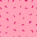 abstract seamless vector pattern red arches on pink background pink Royalty Free Stock Photo