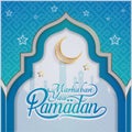 WebGreeting of marhaban ya ramadhan with lettering (English: Welcome Ramadan)