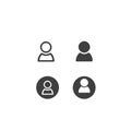 User profile, human, people icons, user avatar sign icons