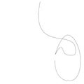 Easter egg on white background one line drawing, vector illustration Royalty Free Stock Photo